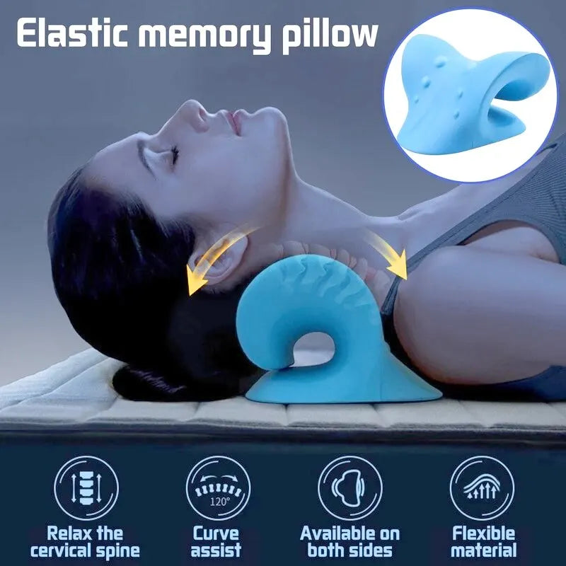 Neck Shoulder Relaxer Stretcher Cervical Traction Device Chiropractic Pillow Neck Cloud for Pain Relief Cervical Spine Alignment - Dr. Gabriel
