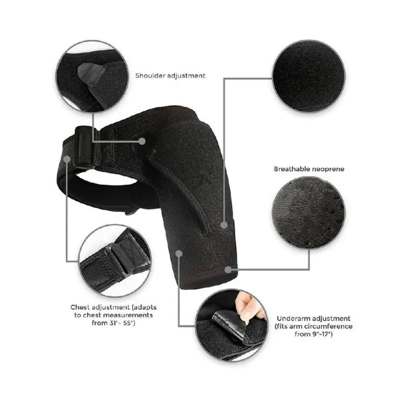 Women Men Shoulder Brace With Pressure Pad Neoprene Shoulder Support Pain Ice Pack Shoulder Compression Sleeve - Dr. Gabriel