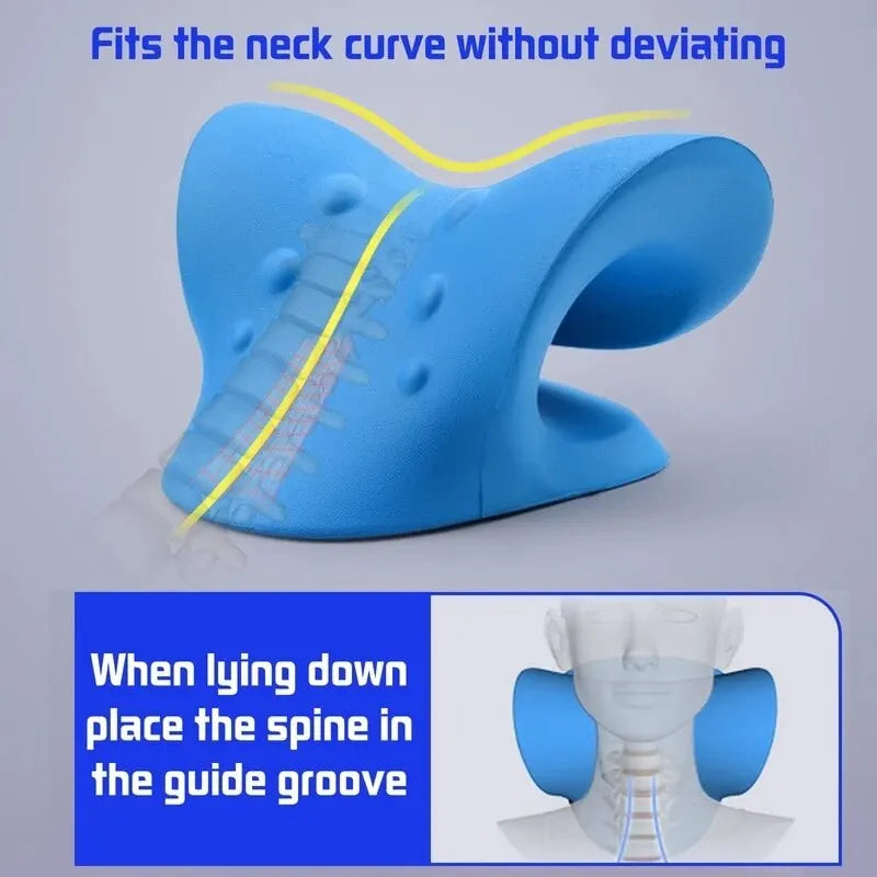 Neck Shoulder Relaxer Stretcher Cervical Traction Device Chiropractic Pillow Neck Cloud for Pain Relief Cervical Spine Alignment - Dr. Gabriel