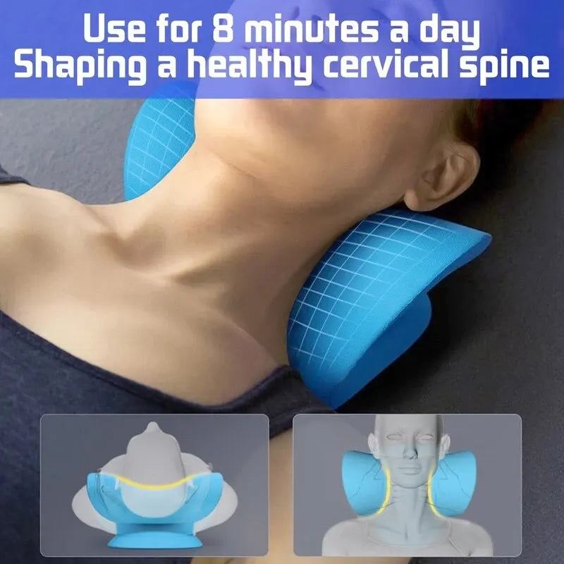 Neck Shoulder Relaxer Stretcher Cervical Traction Device Chiropractic Pillow Neck Cloud for Pain Relief Cervical Spine Alignment - Dr. Gabriel